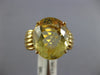 ESTATE EXTRA LARGE 10.0CT AAA YELLOW TOPAZ 14KT YELLOW GOLD 3D OVAL RING #1005