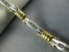 ESTATE LONG 1.0CT DIAMOND 14K WHITE & YELLOW GOLD 3D CLASSIC BOW TENNIS BRACELET