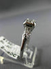 ANTIQUE .40CT OLD MINE DIAMOND 14KT WHITE GOLD 3D FISHTAIL ENGAGEMENT RING #9522
