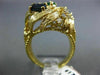 ANTIQUE LARGE 3.08CT DIAMOND & AAA MULTI GEM 14KT YELLOW GOLD 3D RING #17769