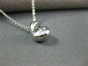 ESTATE .07CTW SOLITAIRE FLOATING 18KT WHITE GOLD ROUND TEAR DROP PENDANT #7561