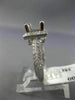 ESTATE .35CT DIAMOND 14K WHITE GOLD SQUARE HALO SEMI MOUNT ENGAGEMENT RING #2870