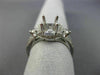 LARGE .70CT DIAMOND 14KT WHITE GOLD 3D HALO ROUND SEMI MOUNT ENGAGMENT RING