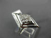 ANTIQUE WIDE .38CT OLD MINE DIAMOND 14K WHITE GOLD 3D MARQUISE SHAPE RING #22328
