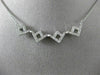 ESTATE .48CT DIAMOND 14KT WHITE GOLD 3D INTERCHANGEABLE SQUARE PENDANT NECKLACE