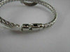 ESTATE WIDE FILIGREE MESH DIAMOND 14K WHITE GOLD BANGLE