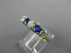 ESTATE 1.15CT DIAMOND SAPPHIRE 14KT 2 TONE GOLD WEDDING ANNIVERSARY RING #25467