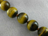 ESTATE LONG CLASSIC 3D 10mm TIGER EYE STRIDE BEADED FUN NECKLACE #25891