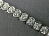 ESTATE 6.50CT ROUND DIAMOND 14K WHITE GOLD 3D SEMI BEZEL TENNIS BRACELET#20807