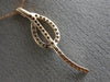 ESTATE .24CT WHITE & CHOCOLATE FANCY DIAMOND 14KT ROSE GOLD 3D ELONGATED PENDANT