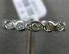 ESTATE .22CT ROUND & MARQUISE DIAMOND 14KT GOLD BEZEL SEMI ETERNITY WEDDING RING