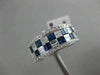 ESTATE WIDE 1.85CT DIAMOND & SAPPHIRE 18K WHITE GOLD 3D WEDDING ANNIVERSARY RING