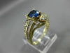 ESTATE 1.73CT DIAMOND & AAA OVAL SAPPHIRE 14KT YELLOW GOLD ENGAGEMENT RING #9788