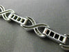 ESTATE 5.29CT DIAMOND & AAA SAPPHIRE 14KT WHITE GOLD 3D X LOVE TENNIS BRACELET