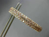 ESTATE LARGE 5.92CT PINK DIAMOND 18KT ROSE GOLD DOUBLE SIDED OVAL HOOP EARRINGS