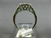 ESTATE WIDE 1.18CT ROUND DIAMOND 18KT WHITE GOLD 3D CLUSTER PAVE ENGAGEMENT RING