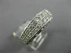 ESTATE WIDE .80CT DIAMOND 14KT WHITE GOLD OPEN FILIGREE TWO ROW ANNIVERSARY RING