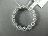 .87CT DIAMOND 18K WHITE GOLD 3D ROUND SHARE PRONG CIRCLE OF LIFE JOURNEY PENDANT