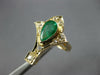 ANTIQUE LARGE 1.36CT DIAMOND & AAA EMERALD 18KT YELLOW GOLD ROSE CUT STAR RING