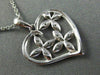 ESTATE .03CT DIAMOND 14K WHITE GOLD FLOWER BUTTERFLY HEART FLOATING LOVE PENDANT