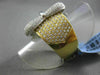 ESTATE MASSIVE 1.55CT DIAMOND 18KT WHITE & YELLOW GOLD PAVE BELT COCKTAIL RING