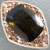 EXTRA LARGE 73.47CT DIAMOND & AAA SMOKY TOPAZ 18K ROSE GOLD 3D FILIGREE PENDANT