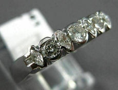 ANTIQUE .51CT DIAMOND 14KT WHITE GOLD 3D CLASSIC WEDDING ANNIVERSARY RING #11661
