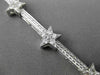 ESTATE WIDE 1.25CT DIAMOND 14KT WHITE GOLD STAR FILIGREE BRACELET BEAUTIFUL!!