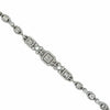 LARGE 4.2CT DIAMOND 18KT WHITE GOLD ROUND & BAGUETTE LOVE KNOT TENNIS BRACELET
