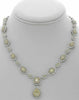 ESTATE LARGE 17.44CT WHITE & FANCY DIAMOND 18K 2 TONE GOLD 3D TEAR DROP NECKLACE