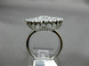 ESTATE LARGE 1.65CT ROUND & BAGUETTE DIAMOND 14K WHITE GOLD FLOWER SUNBURST RING