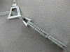 ESTATE .78CT ROUND DIAMOND 14KT WHITE GOLD MULTI STRAND LARIAT HANGING NECKLACE