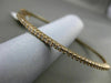 ESTATE .50CT DIAMOND 14KT ROSE GOLD 3D 2mm CLASSIC SHARE PRONG BANGLE BRACELET