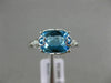 2.16CT DIAMOND & AAA BLUE TOPAZ 14KT WHITE GOLD DOUBLE HEART FILIGREE LOVE RING