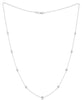 ESTATE 1.0CT DIAMOND 14KT WHITE GOLD 3D ROUND CLASSIC BY THE YARD LOVE NECKLACE