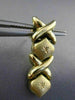 ESTATE 14KT YELLOW GOLD CRISS CROSS DIAMOND CUT HANGING X O LOVE EARRINGS #25198