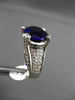 ESTATE LARGE 8.25CTW DIAMOND & AAA AMETHYST 14KT WHITE GOLD 3D COCKTAIL RING