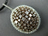LARGE 1.89CT WHITE & PINK DIAMOND 18KT WHITE & ROSE GOLD DOME OVAL LOVE PENDANT