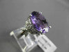 ESTATE LARGE 7.73CTW DIAMOND & AAA AMETHYST 14KT WHITE 3D FLORAL COCKTAIL RING