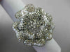 ESTATE MASSIVE 4.57CTW FANCY MULTI COLOR DIAMONDS 18KT WHITE GOLD 3D FLOWER RING