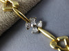 ESTATE .40CT DIAMOND 14KT WHITE & YELLOW GOLD FLOWER HEART LOVE BRACELET #1487