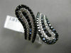 ESTATE LARGE 3.83CT WHITE & BLACK DIAMOND 14K WHITE GOLD 3D CRISS CROSS FUN RING