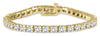 ESTATE LARGE 7.0CT DIAMOND 14KT YELLOW GOLD 3D CLASSIC ROUND TENNIS BRACELET