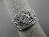 ESTATE LARGE 1.0CT DIAMOND 18K WHITE GOLD PRINCESS CUT OPEN FILIGREE RING #20460