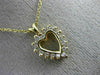 ESTATE SMALL .30CT DIAMOND 14KT YELLOW GOLD 3D CLASSIC OPEN HEART PENDANT #10801