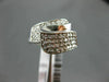 ESTATE WIDE .75T ROUND DIAMOND 14KT WHITE GOLD CLASSIC MULTI ROW SWIRL FUN RING