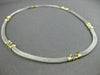 ESTATE WIDE & LONG 14KT WHITE & YELLOW GOLD MESH SCREW NECKLACE UNIQUE! #22677