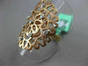 ESTATE LARGE .20CT DIAMOND 18KT ROSE GOLD 3D OPEN FLOWER FILIGREE ETOILE RING