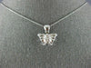 ESTATE 14KT WHITE GOLD 3D HANDCRAFTED CLASSIC BUTTERFLY FLOATING PENDANT #25153