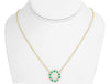 .88CT DIAMOND & AAA EMERALD 14KT YELLOW GOLD CIRCLE OF LIFE ADJUSTABLE NECKLACE